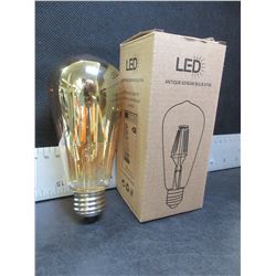 New Case of 6 Edison LED  Antique Bulbs ST64 / 6 watt Dimmable