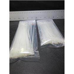 New Cable/Zip Ties / 2 Packs of 100 each 8 inch & 6 inch