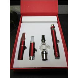 Red 3 in 1 Wax Vaporizer Pen Kit Dry Herb electronic cigarettes with