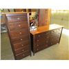 Image 1 : SOLID WOOD 7 Drawer Chest  & Dresser - 24 x 20 x 57 tall & 8 Drawer Dresser