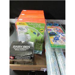 Flat full of Misc. / 3 CD Players untested / Mini Glue Gun / 2 rolls covering