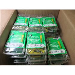 Case of New Plastic Wall Plugs WITH SCREWS  individual Packs / No.12