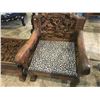 Image 2 : HEAVILY CARVED CHINESE TABLE & 2 CHAIRS