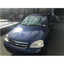 2005 CHEVROLET OPTRA, BLUE, 4DRSD, GAS, AUTOMATIC, VIN#KL1JD59Z25K078998, 117,137KMS, *REBUILT*,
