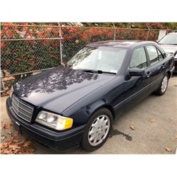 1996 MERCEDES C220, BLUE, 4DRSD, 2.2L, GAS, AUTOMATIC, VIN#WDBHA22E5TF445256, 97,197KMS,