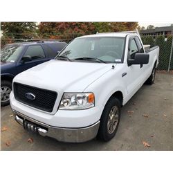 2006 FORD F150, EXTENDED CAB PICKUP, WHITE, GAS, AUTOMATIC, VIN#1FTRF12266NA18184, 114,610KMS,