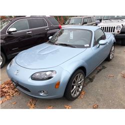 2008 MAZDA MIATA MX5, BLUE, 2DCON, GAS, MANUAL, VIN#JM1NC26F880145643, 12,400KMS,