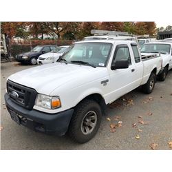 2006 FORD RANGER, EXTENDED CAB PICKUP, WHITE, GAS, AUTOMATIC, VIN#1FTZR45E76PA00232, 154,016KMS,
