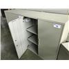 Image 2 : TEKNION BEIGE 42" DOUBLE DOOR STORAGE CABINET