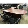Image 2 : CHERRY 6X6' BULLET TOP EXECUTIVE DESK