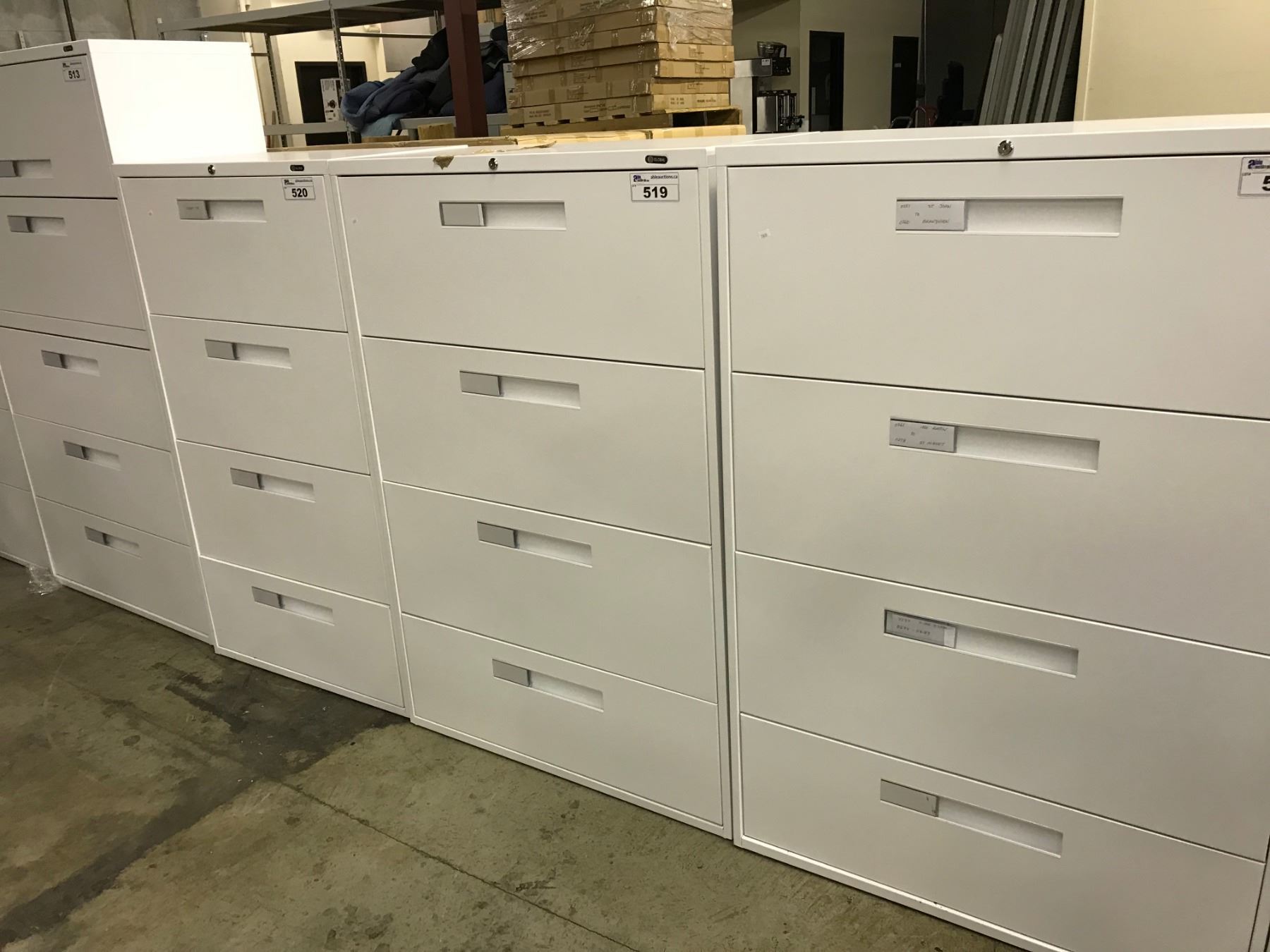 Grey Global 4 Drawer Lateral File Cabinet