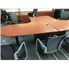 Image 2 : MAHOGANY BULLET TOP L-SHAPE EXECUTIVE DESK