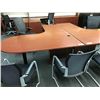Image 2 : MAHOGANY BULLET TOP L-SHAPE EXECUTIVE DESK