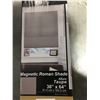 Image 2 : MAGNETIC ROMAN WINDOW SHADE 36" X 64"  ALLURE TAUPE