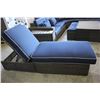 Image 2 : DARK BLUE MAJORCA WICKER PATIO CHAISE