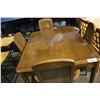Image 2 : WOOD TABLE WITH FOUR PADDED CHAIRS