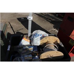ROLLING BIN OF TOOLS, HARDWARE AND MORE - BIN NOT INCLUDED