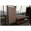 Image 2 : GLASS SHOWCASE 6' 8" LONG AND PINK CURTAIN ROOM DIVIDER