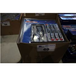 CASE OF WESTWARD 9 PIECE MINI PLIERS AND PRECISION SCREWDRIVER SETS