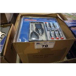 CASE OF WESTWARD 9 PIECE MINI PLIERS AND PRECISION SCREWDRIVER SETS