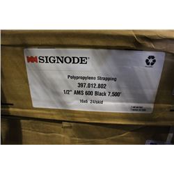 SIGNODE POLYPROPYLENE STRAPPING - 1/2" AMS 600 BLACK 7500'