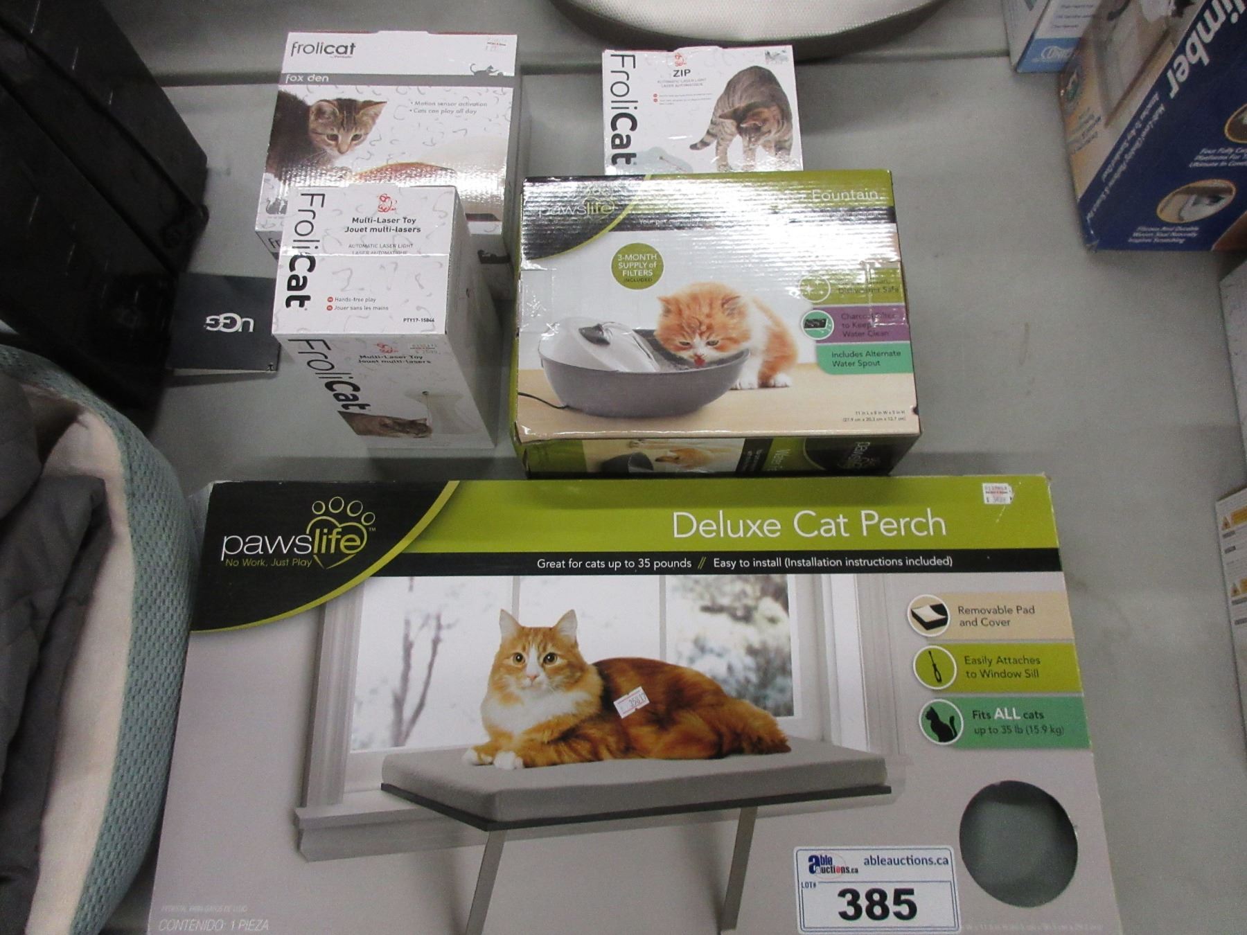 Pawslife Deluxe Cat Perch Pawslife Pet Water Fountain Frolicat Fox Den Laser Toys