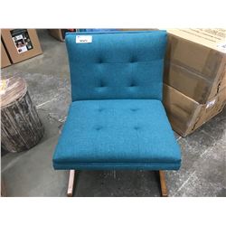 GREEN CUSHIONED CHAIR
