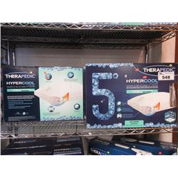 2 THERAPEDIC STANDARD QUEEN SIDE SLEEPER HYPER COOL PILLOWS