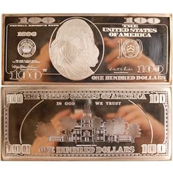 $100 Silver Proof Ingot