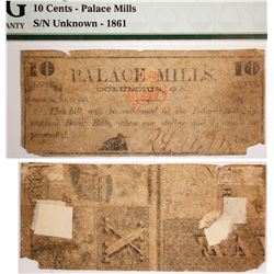 Palace Mills 10 cent note