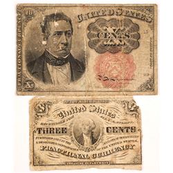 Two Pieces of Fractional US Currency