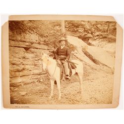 Mounted Photograph of Armed Man on Horseback