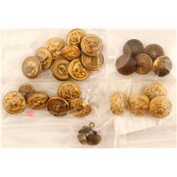 27 Vintage Navy Buttons
