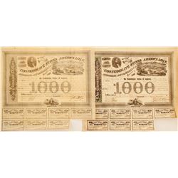 2 Confederate War Bonds