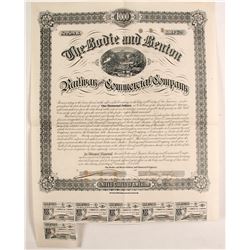 Bodie & Benton Railway Company Bond