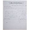 Image 1 : Carson City, Nevada Territory Treasurer Letter Signed by Future Governor Kinkead