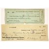 Image 1 : Two Nevada Checks incl. Governor F.B. Balzar