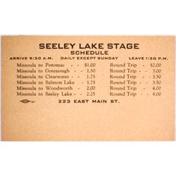 Stagecoach Schedule (Rare)