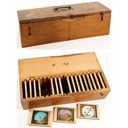 Unusual AOUW and Funeral Glass Slide Set