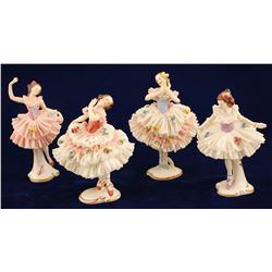 Four Dresden Ballerinas