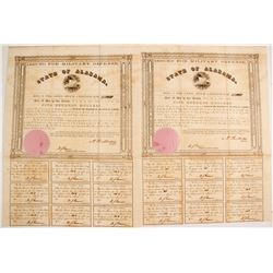 Stock Certs. State of Alabama (2)