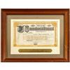 Image 1 : Framed Comstock Tunnel Company Stock Certificate (Sutro Tunnel)