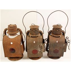 Three Railroad Lanterns