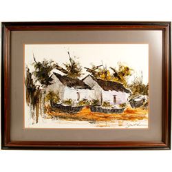 White Fishing Huts by Gutié