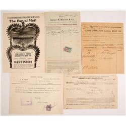 Various Steamer & Shipment Receipts