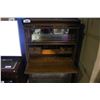 Image 2 : ANTIQUE OAK STACKING LAWYERS BOOKCASE CABINET WITH DROP FRONT DESK ATTACHMENT