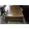 Image 1 : ORNATE CLAW FOOT DOUBLE DRAWER COFFEE TABLE