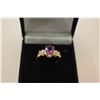 Image 2 : 14K GOLD RING WITH PURPLE STONE