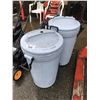 Image 1 : PAIR OF RUBBERMAID GARBAGE CANS