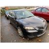 Image 2 : 2005 MAZDA 3, BLACK 4DRSD, GAS, STANDARD, VIN#JMIBK12F751322730, 153,970KMS,